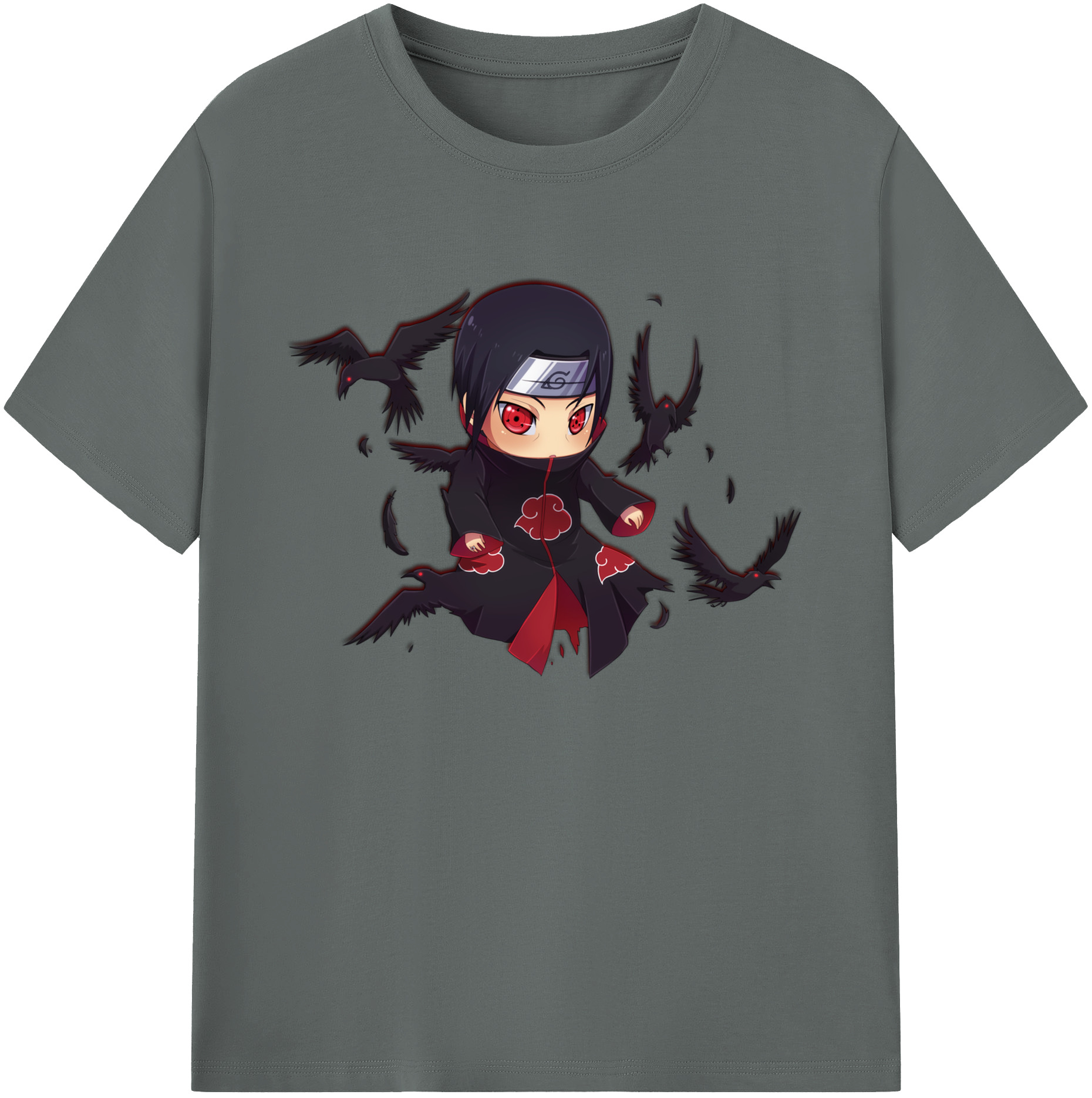 （画像用） NARUTO -ナルト- うちは イタチ Uchiha Itachi 綿100％ メンズ半袖Tシャツ｜肌触りやわらか＆通気性